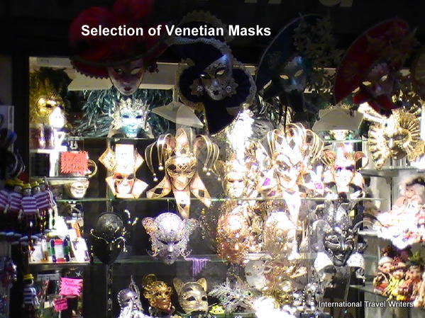 Mask on Display at a Souvenir Shop in the Street of Venice, Italy