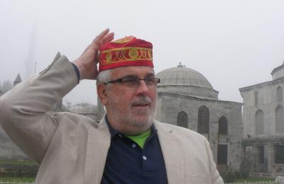 Author's husband and his fez - Istanbul